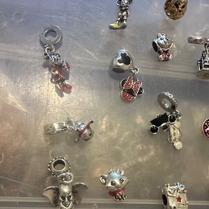Disney Silver style Charm beads for jewelry making includes all shown